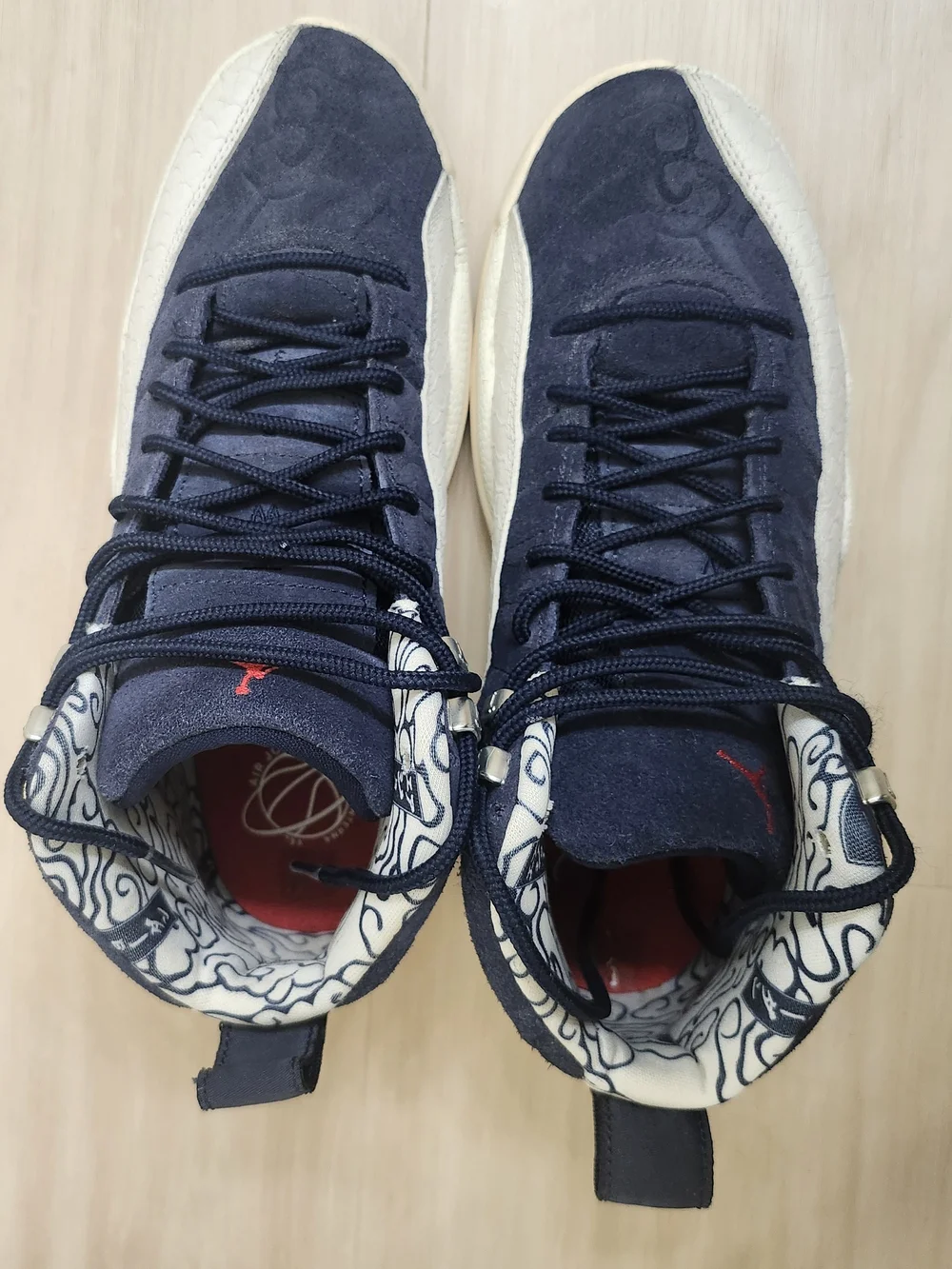 Size 8- Air Jordan International 12 Retro 2018 PRM College Navy/University Red